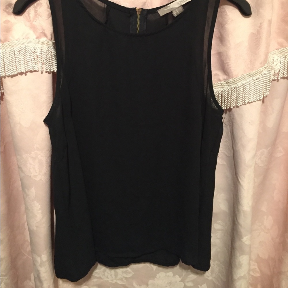 sheer black dressy tank