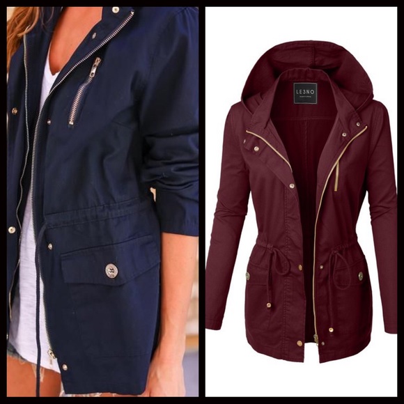 1 LEFT‼️Burgundy Utility Jacket - Picture 2 of 3