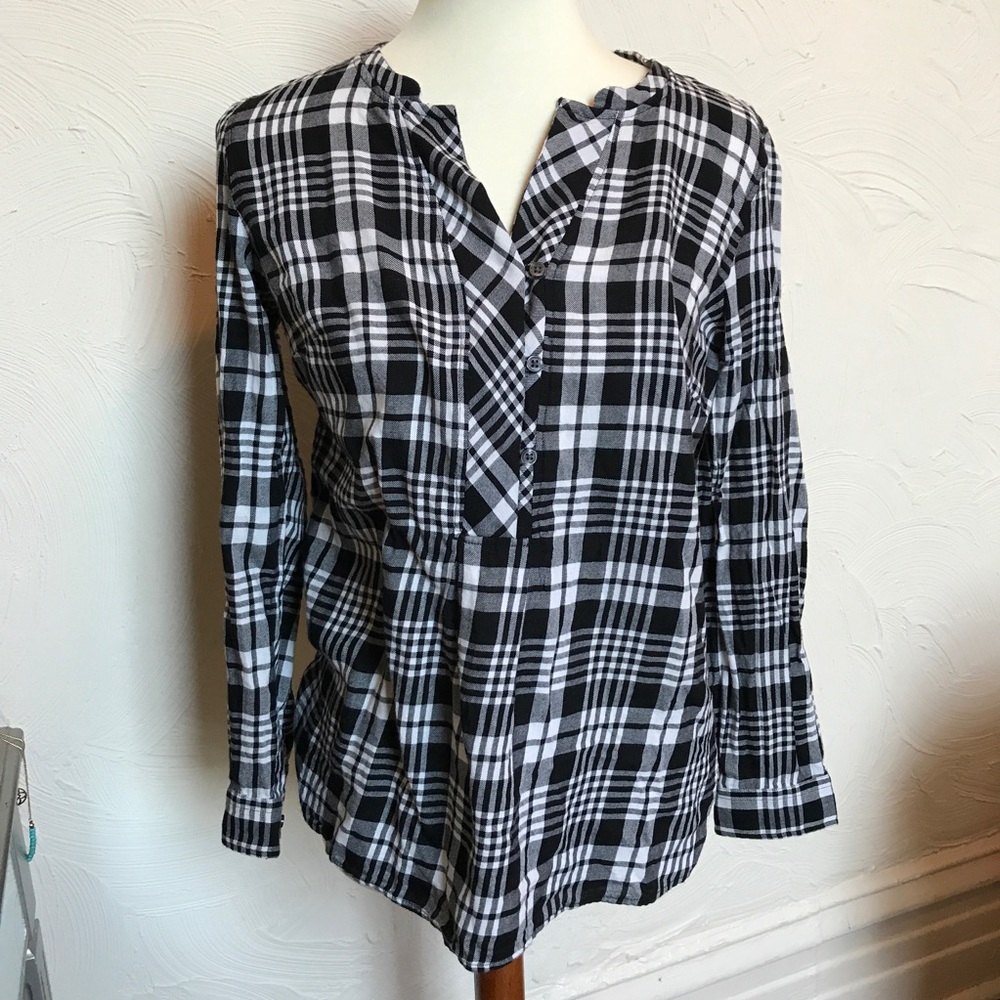 Talbots Plaid Top