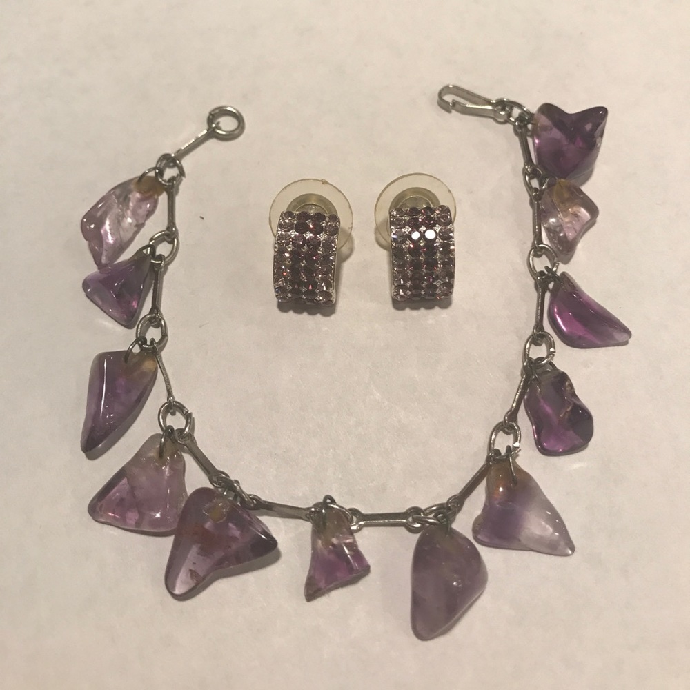 Purple stone set