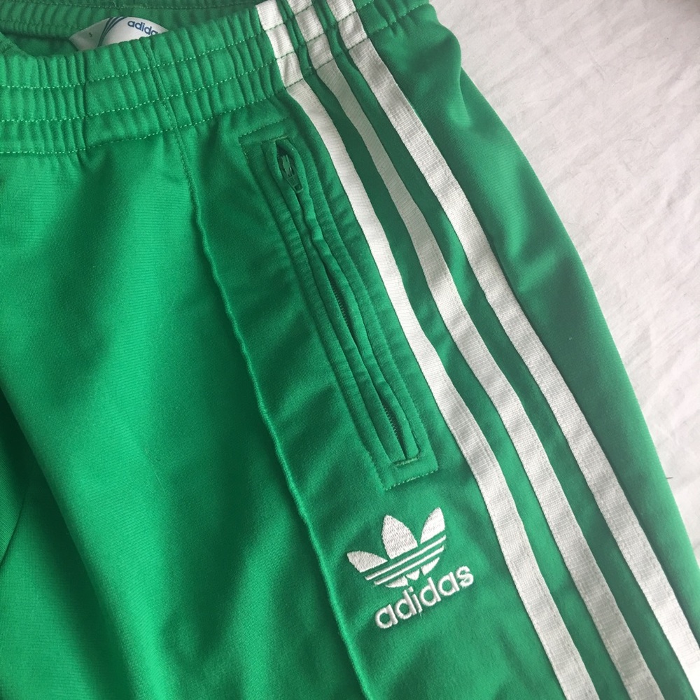 Retro Adidas Green Firebird Pants Sz Small