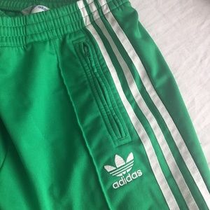 Retro Adidas Green Firebird Pants Sz Small
