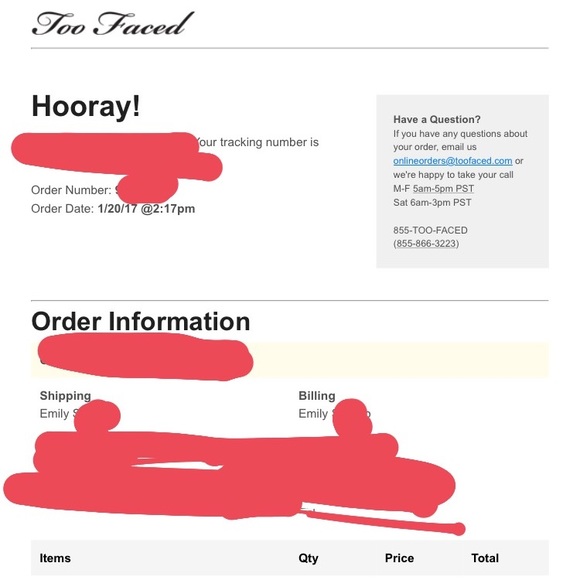 Proof of authenticity- too faced palettes - Picture 1 of 2