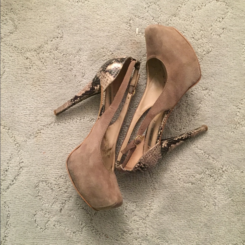 GUESS Suede-snakeskin pumps - Picture 3 of 6
