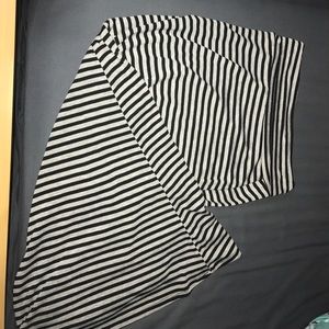 Black and gray striped maxi skirt