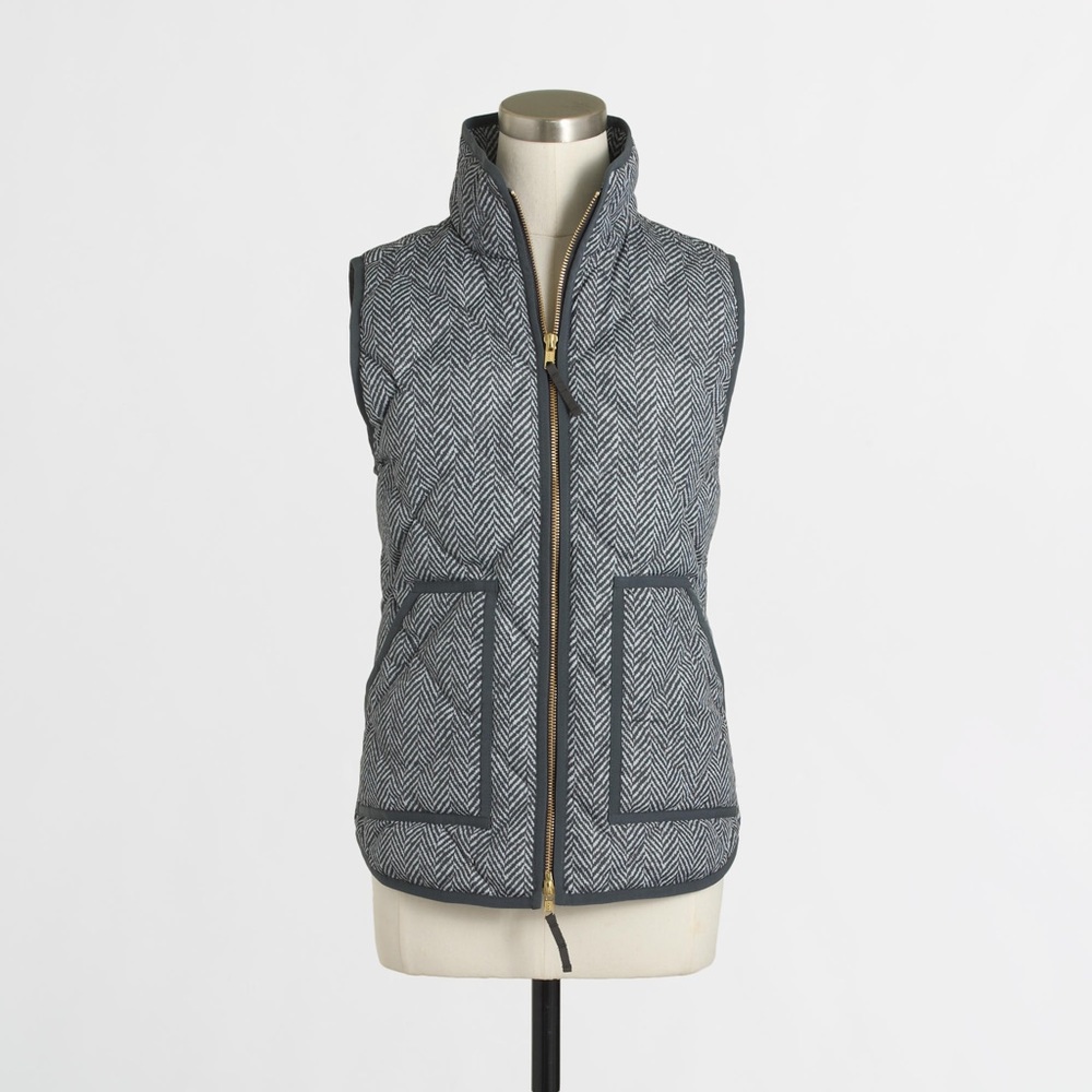 J crew vest herringbone