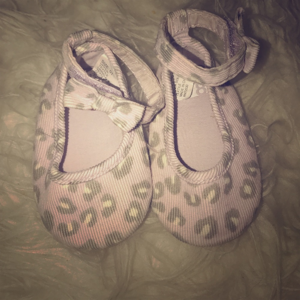 Lavender baby shoes