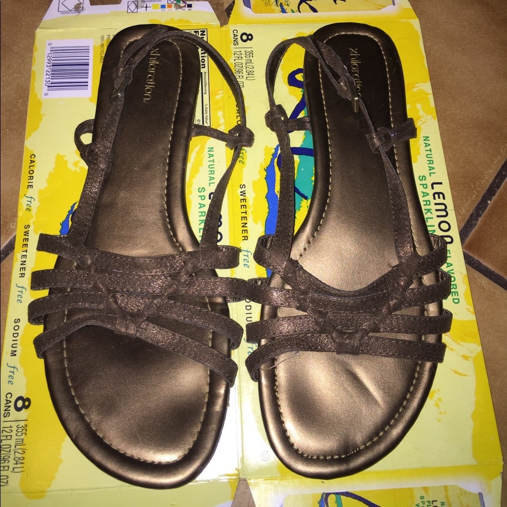 Brown gladiator sandals
