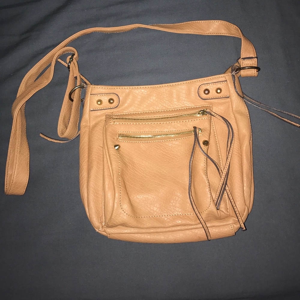 Light Brown Leather Crossbody Bag