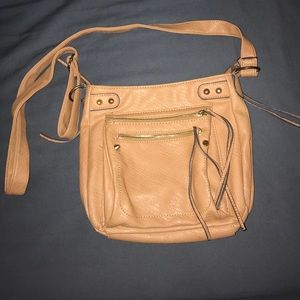 Light Brown Leather Crossbody Bag