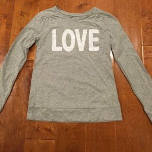 Gray long sleeve shirt