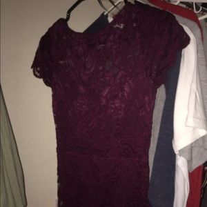Party burgundy dress