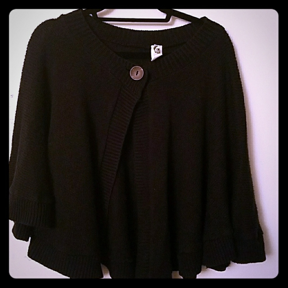 Black Sweater Cape/ Poncho
