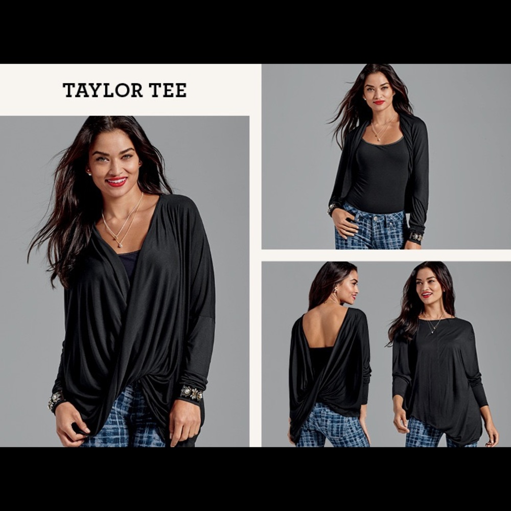 NWOT Cabi Taylor Tee M Black