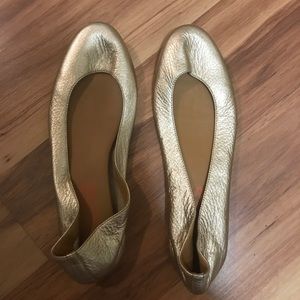 Gold Michael Kors Flats
