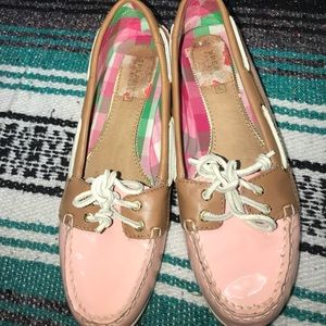 Pink sperry topsider
