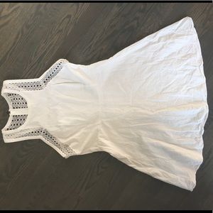American Eagle White eyelet pattern sundress