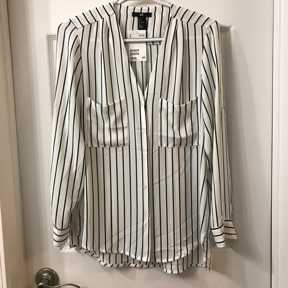 HM striped shirt/blouse size 4