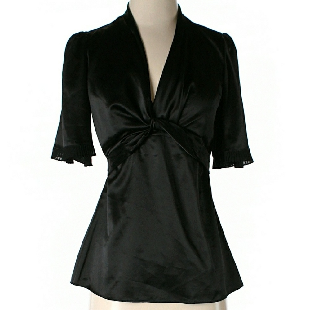 BCBGMaxAzria Black Silky Blouse