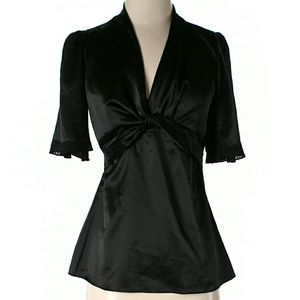 BCBGMaxAzria Black Silky Blouse