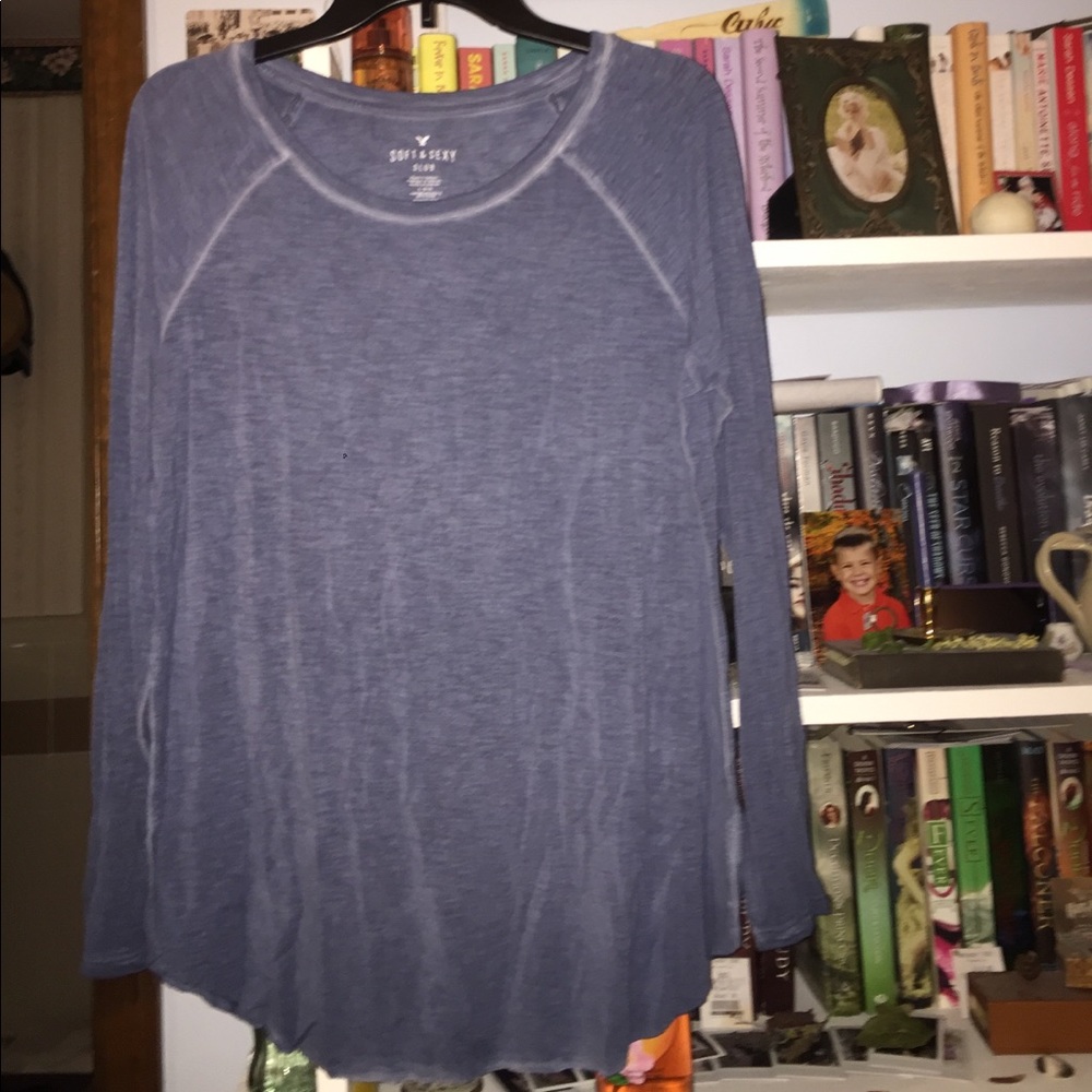 American Eagle Blue Long Sleeve.