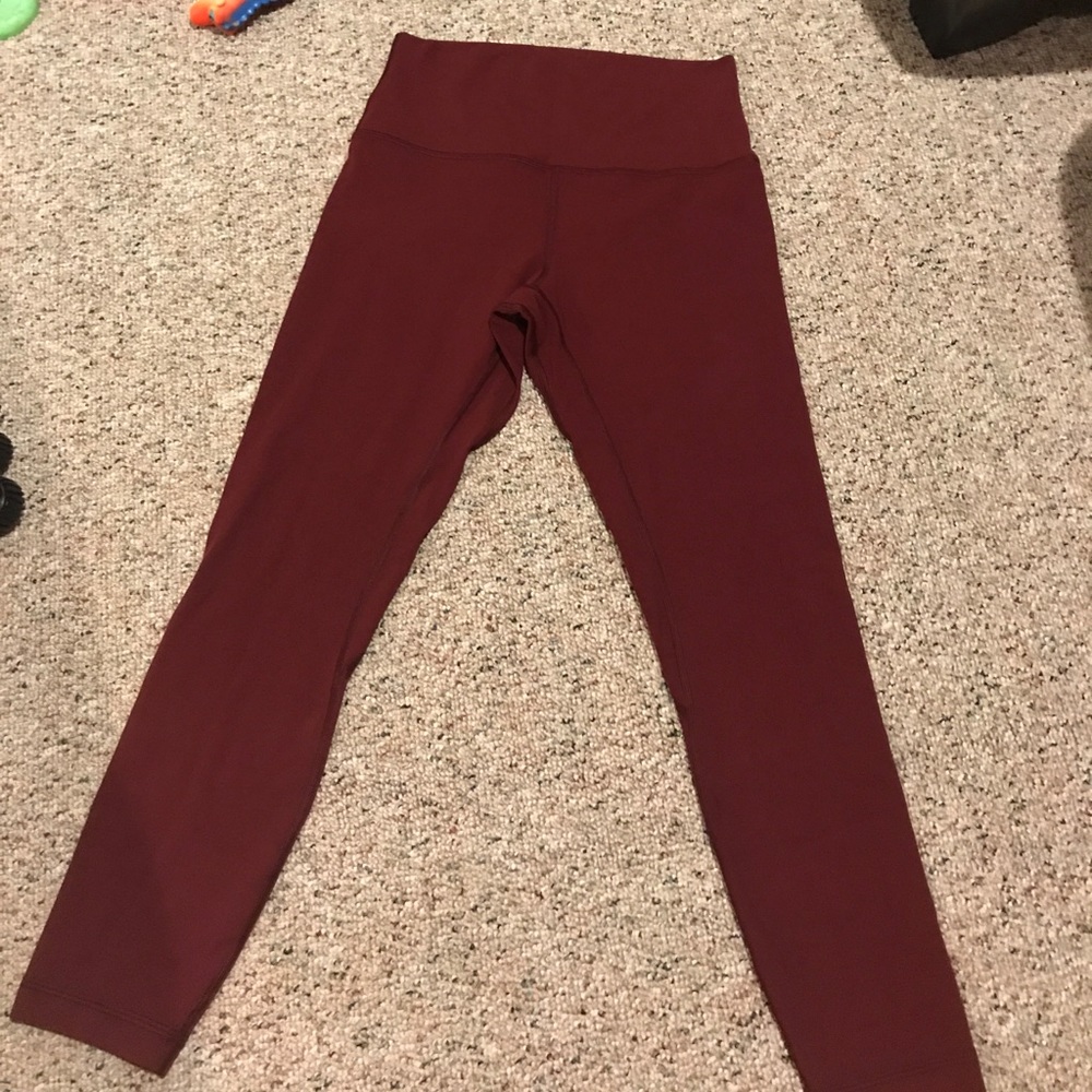 Like new rare maroon  Lululemon Aline legging