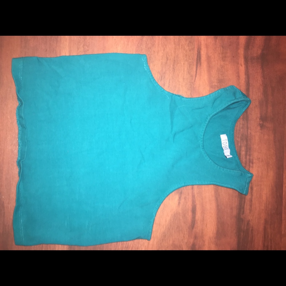 Blue crop top