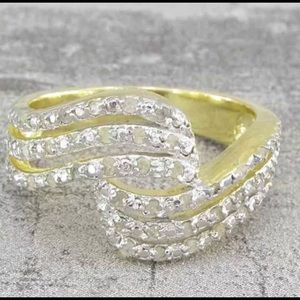 🔥 FIRE SALE 🔥 18KT gold over 925 SS with diamonds