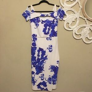 CHIARA BONI LA PETITE ROBE Blue and White Dress 40