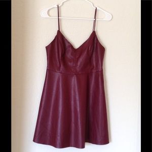 Forever 21 leather skater dress