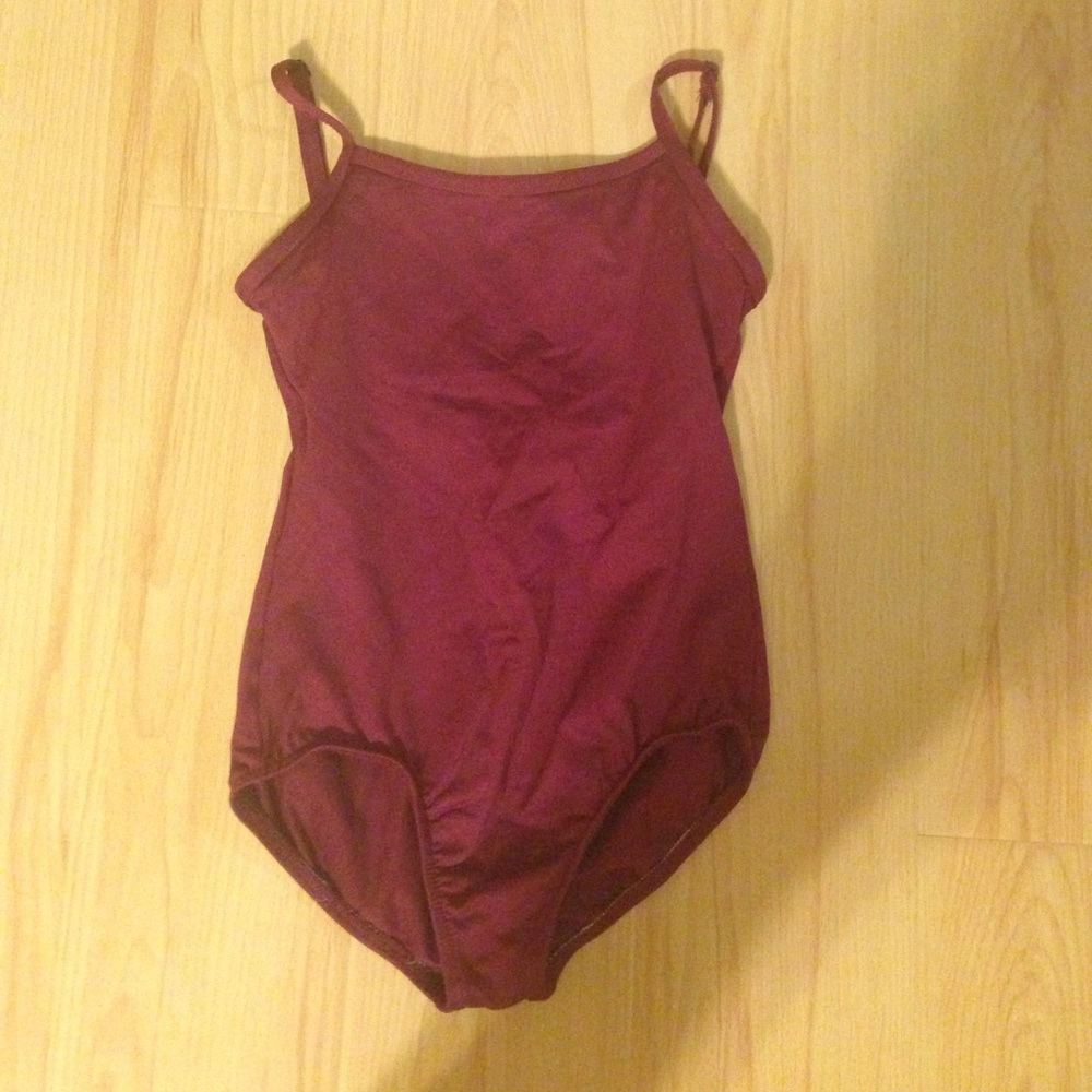 Burgundy leotard