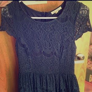 Blue ruffled dress