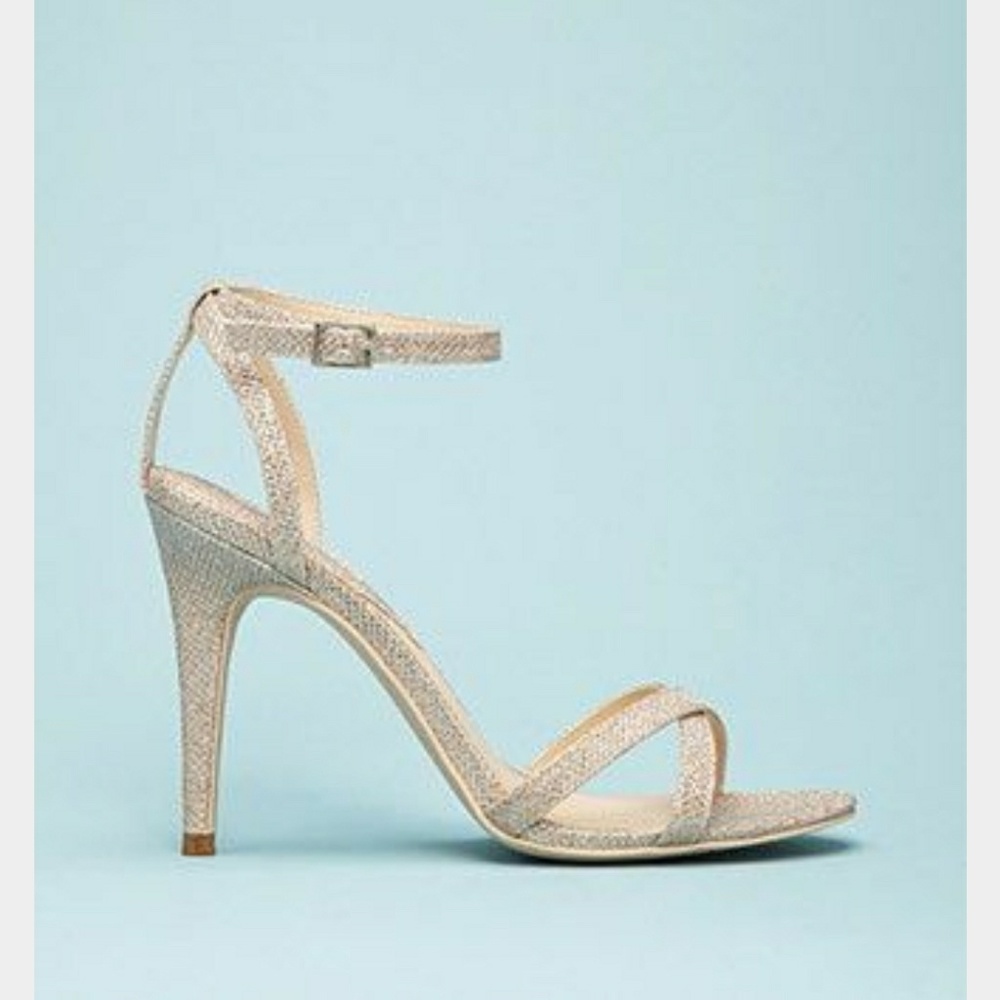 Glitter Gold Sandal Heels