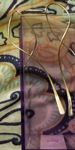 New in box Sterling silver twisted dangle earrings