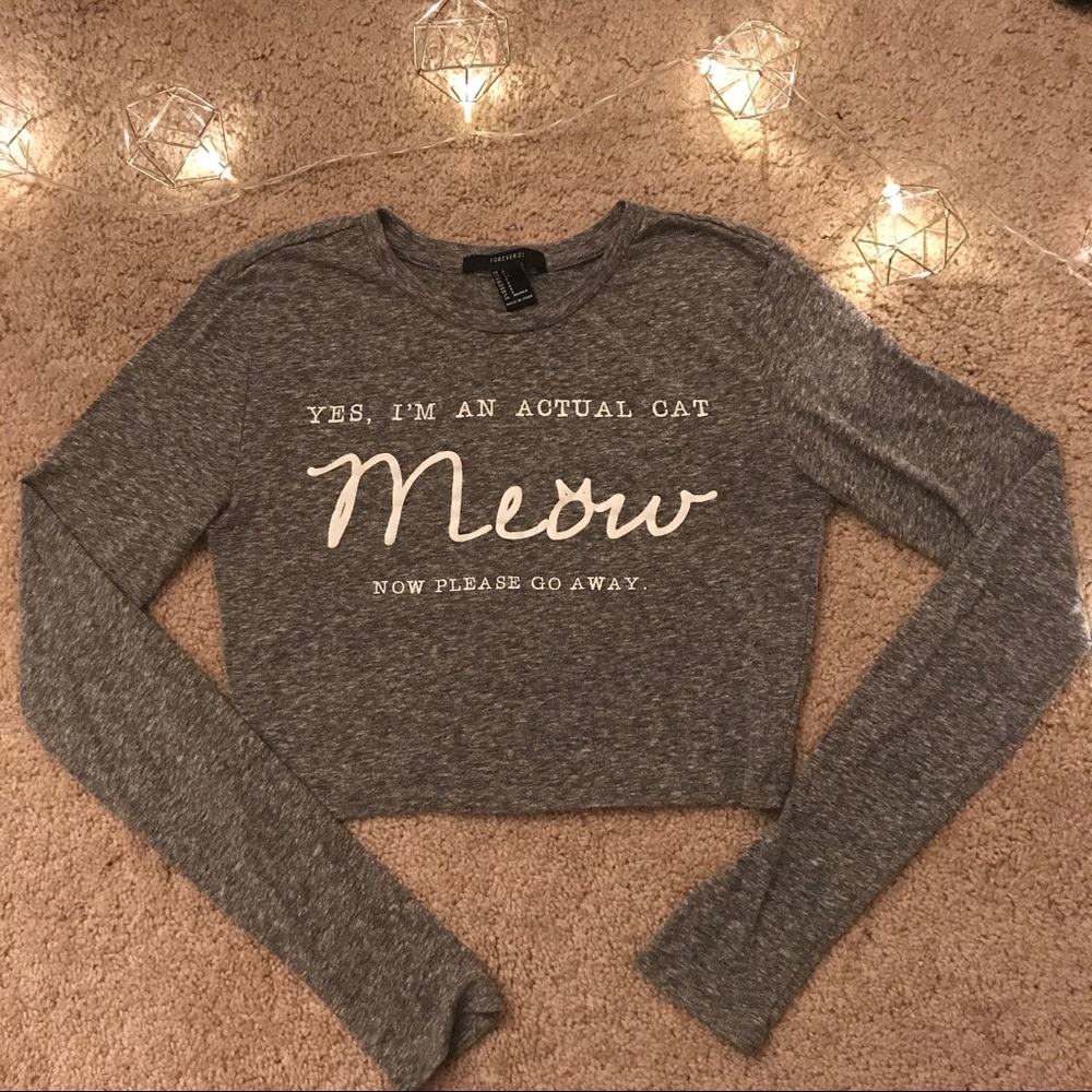 Grey crop top