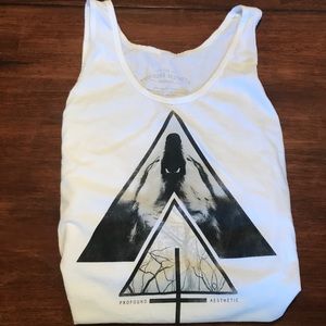 "Profound" white tank top