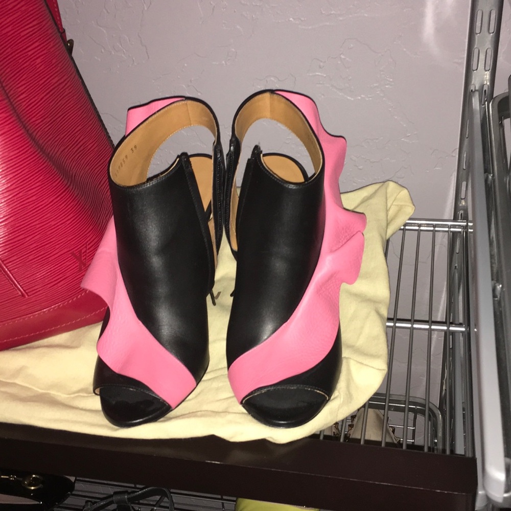 Balenciaga open toe booties.