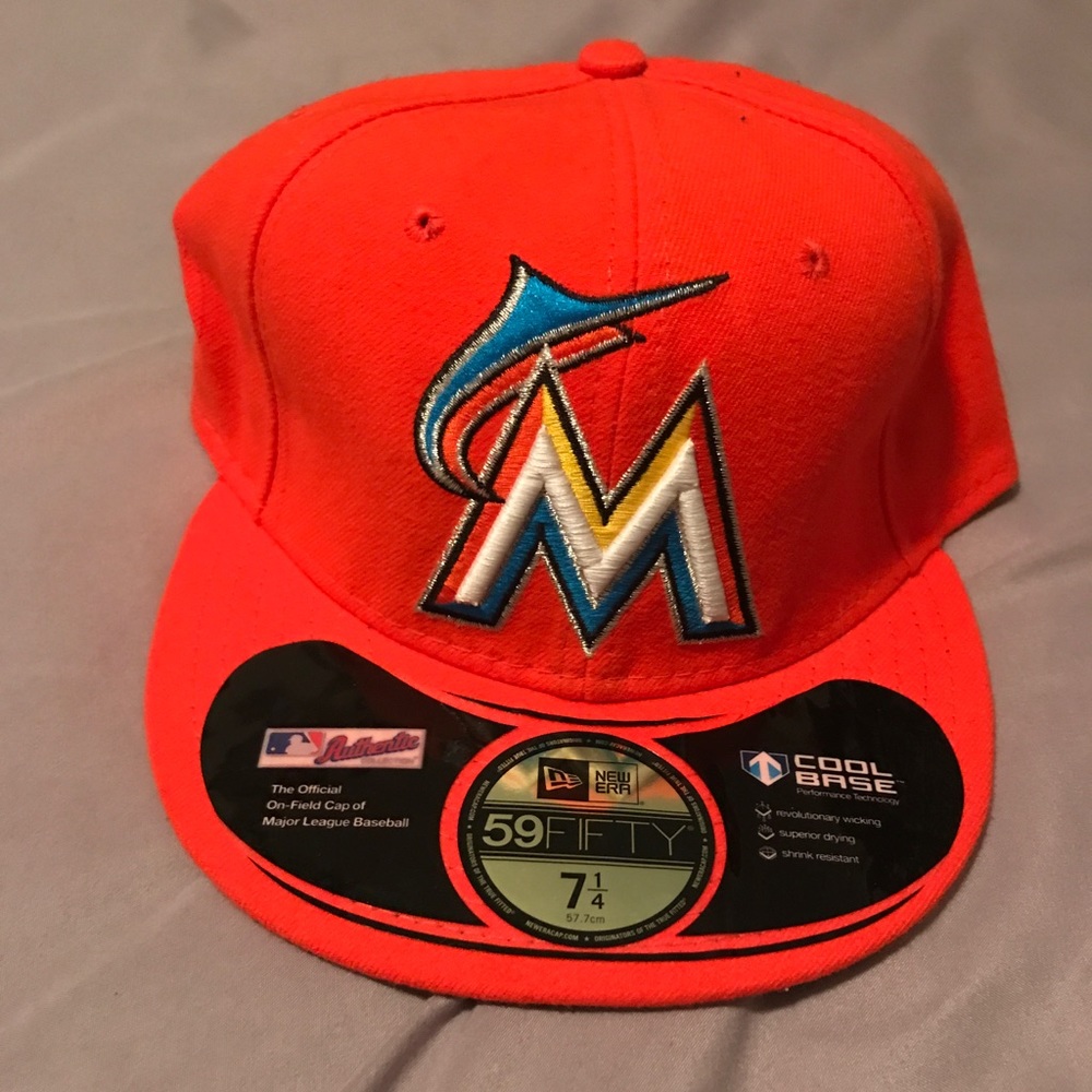 Miami Marlins Orange On field hat