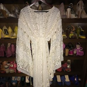 Free People gathered waist dress.