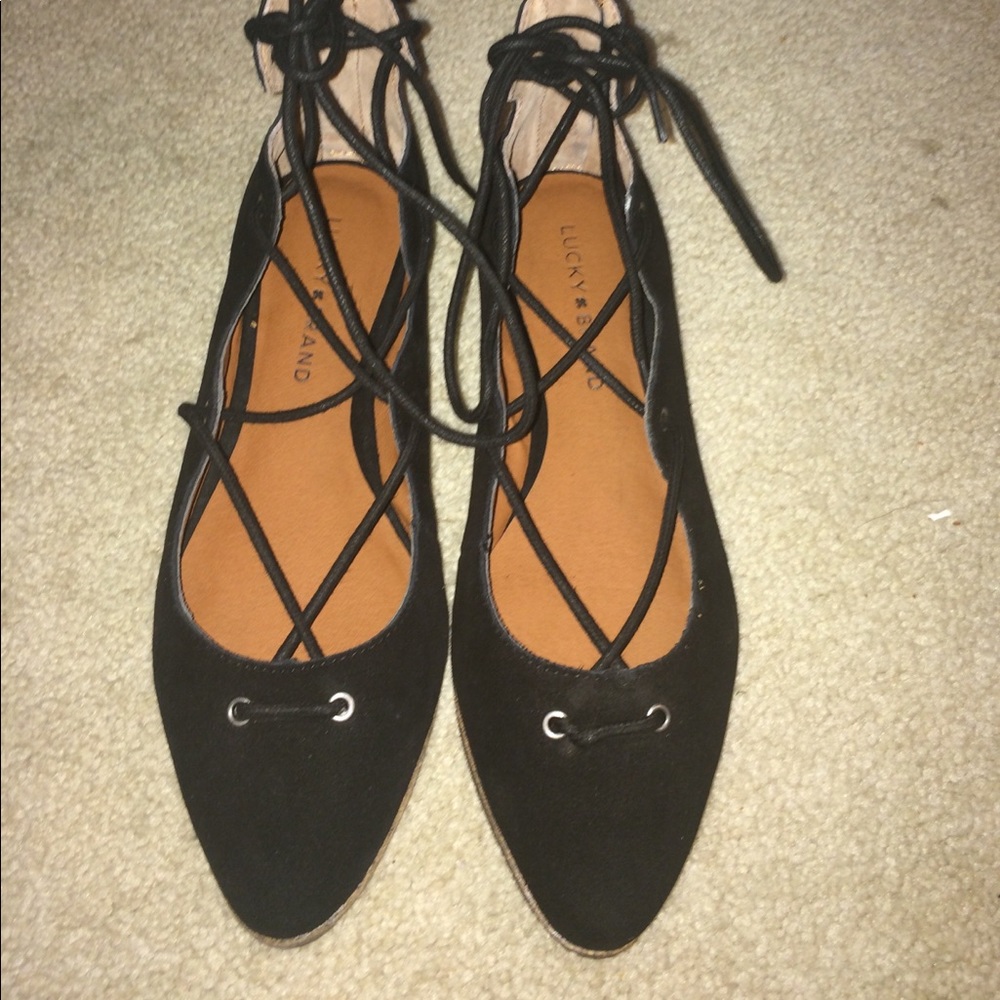 Lucky Brand Pointed Lace Flats