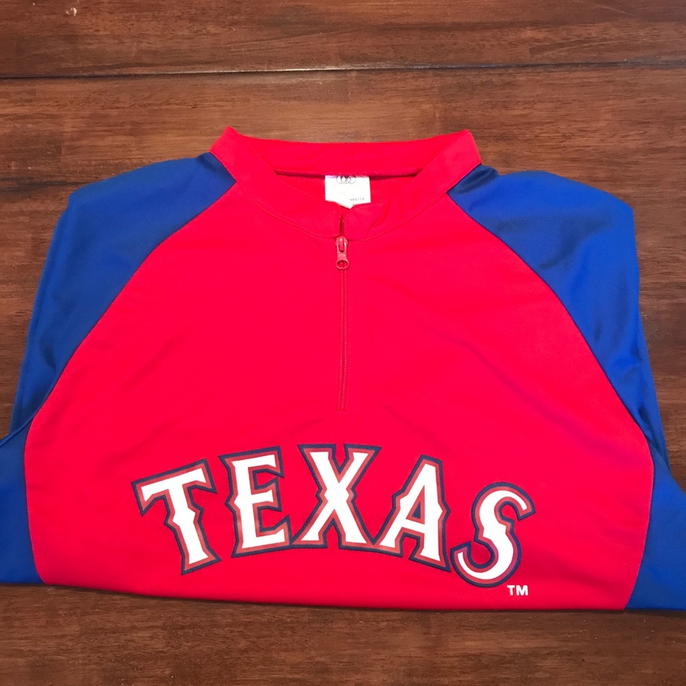 Texas Rangers MLB half zip training top