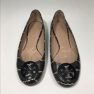 Tory Burch Reva Snake-Embossed Leather