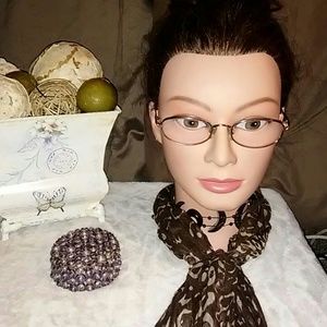 VINTAGE LUXOTTICA LU2218 METAL ROUND EYEGLASSES