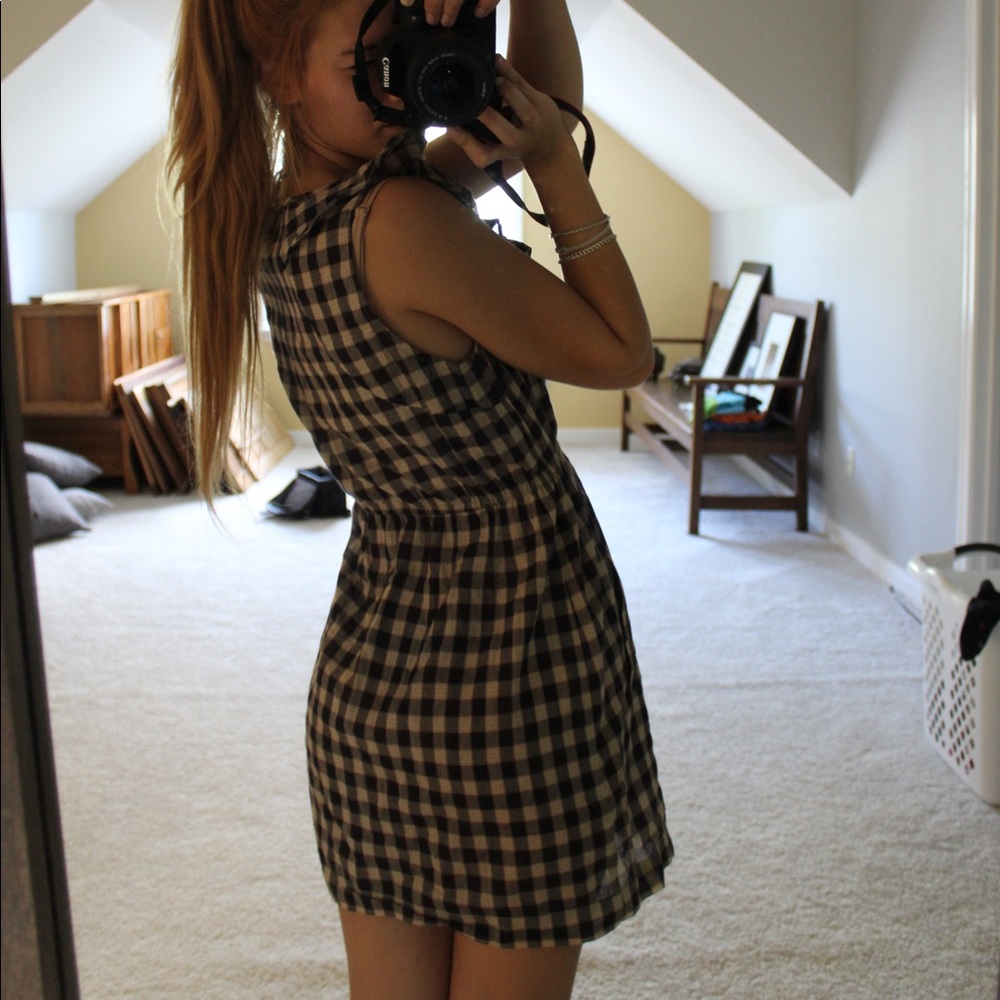 Anthropology edme & esyllte plaid dress size 4