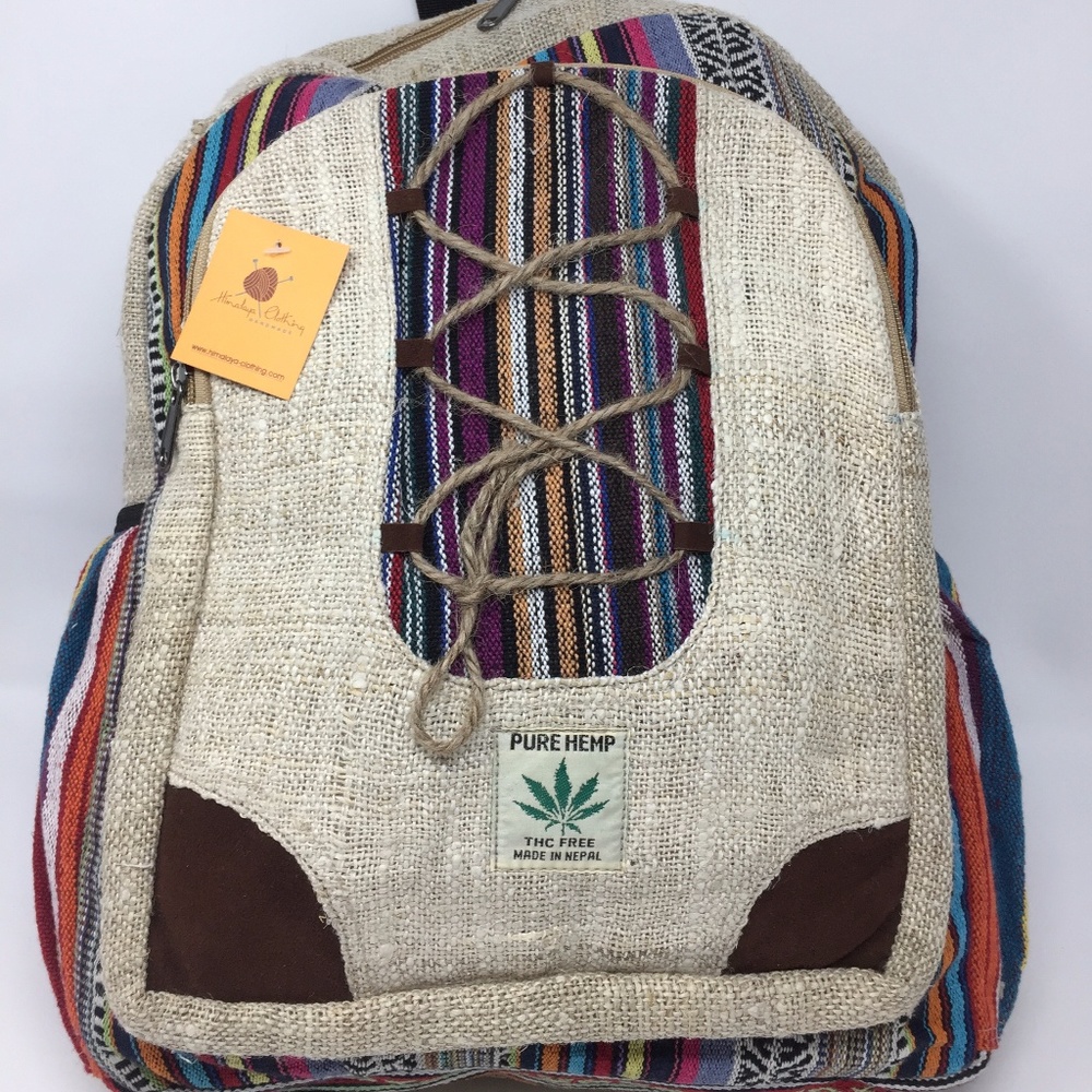 Himalayan Hemp Backpack, Unisex w/laptop sleeve
