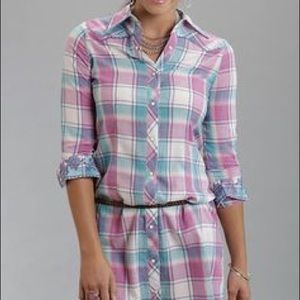 Stetson Mardi Gras Pink Long Sleeve Dress XL