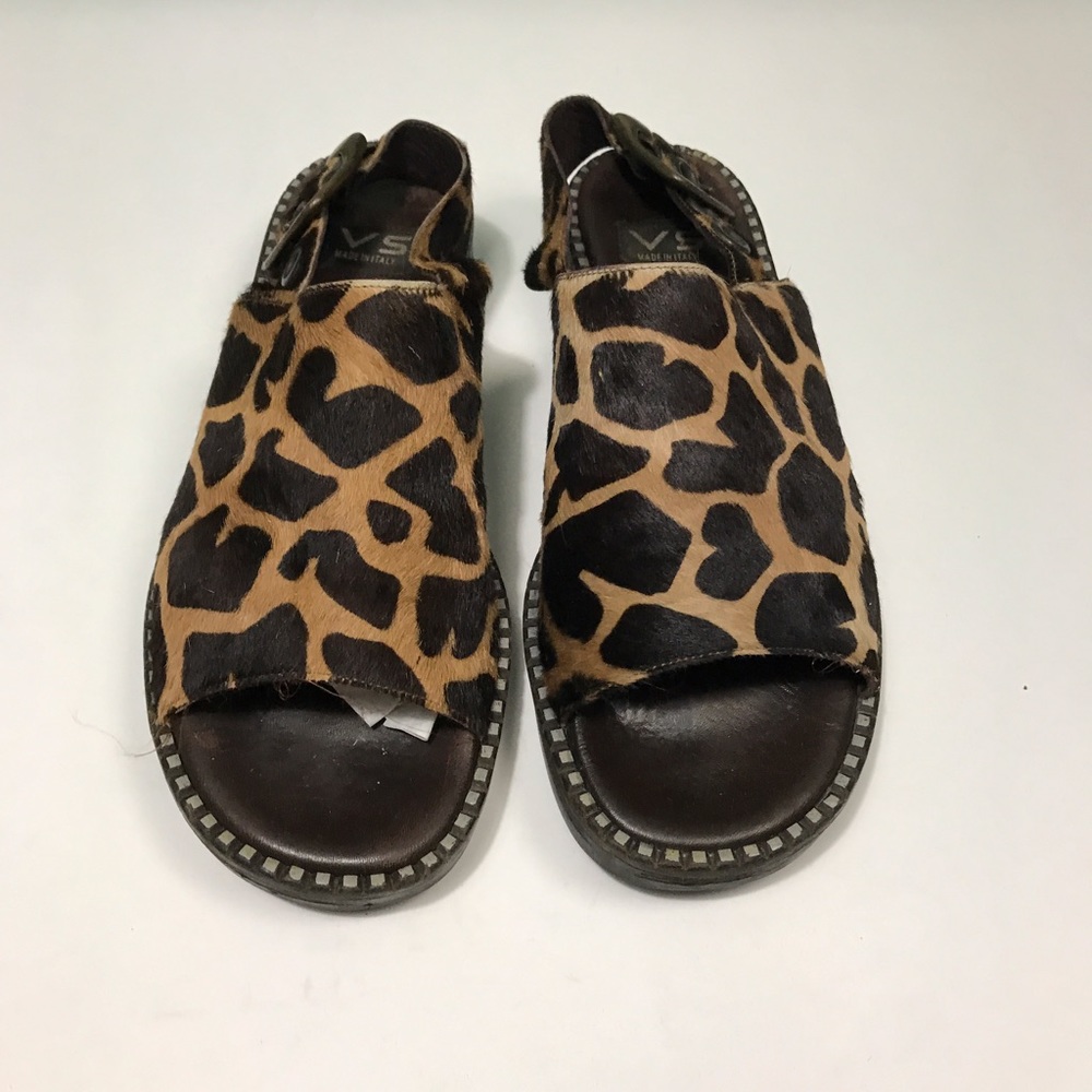 VS Made in Italy Leopard Print Slingback Clogs