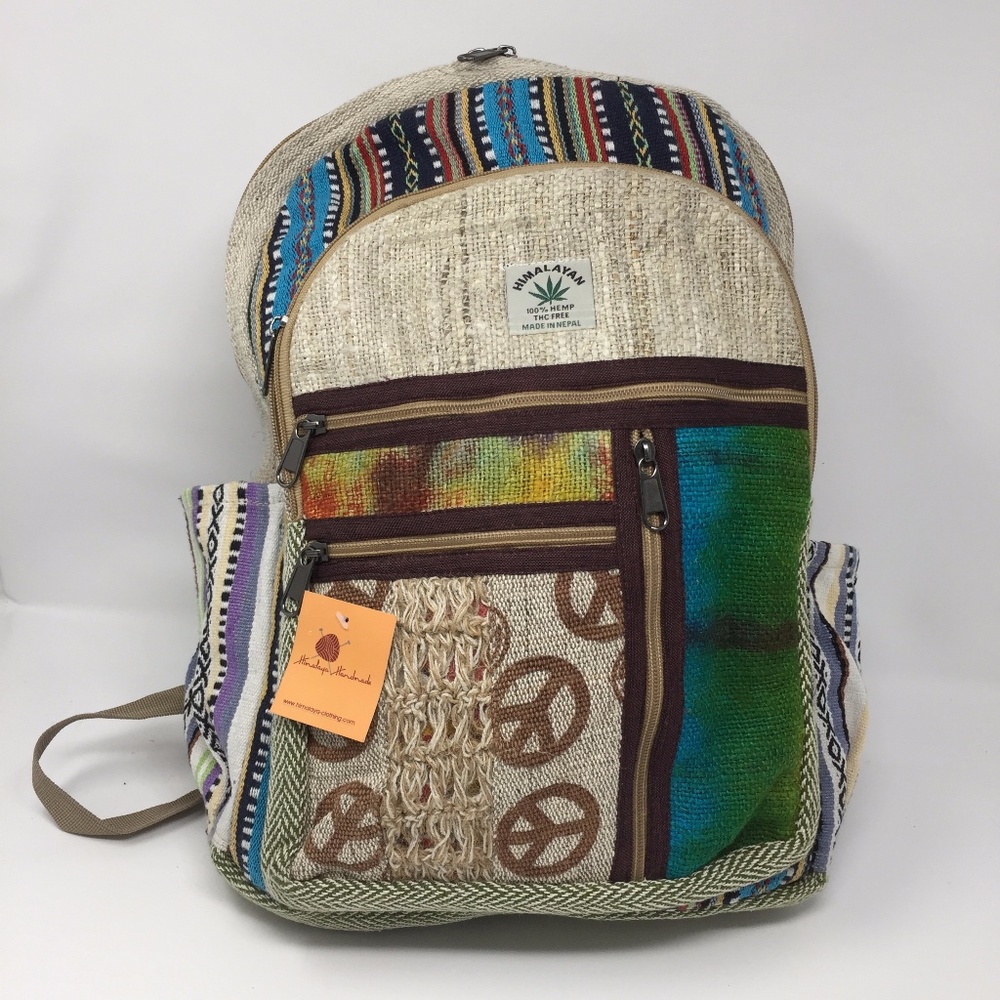 Himalayan Hemp Backpack Unisex with Laptop sleeve