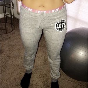 Grey & Pink Joggers