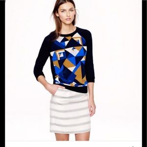 NWT J. Crew silk panel sweater